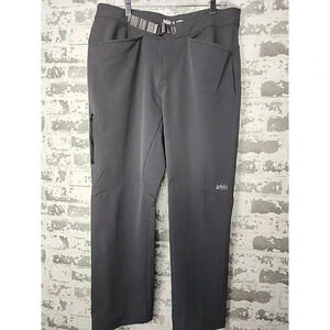 REI Co-op Activator V2 Pants Womens Size 12 Gray‎ Soft-Shell Semi-Fitted Belted